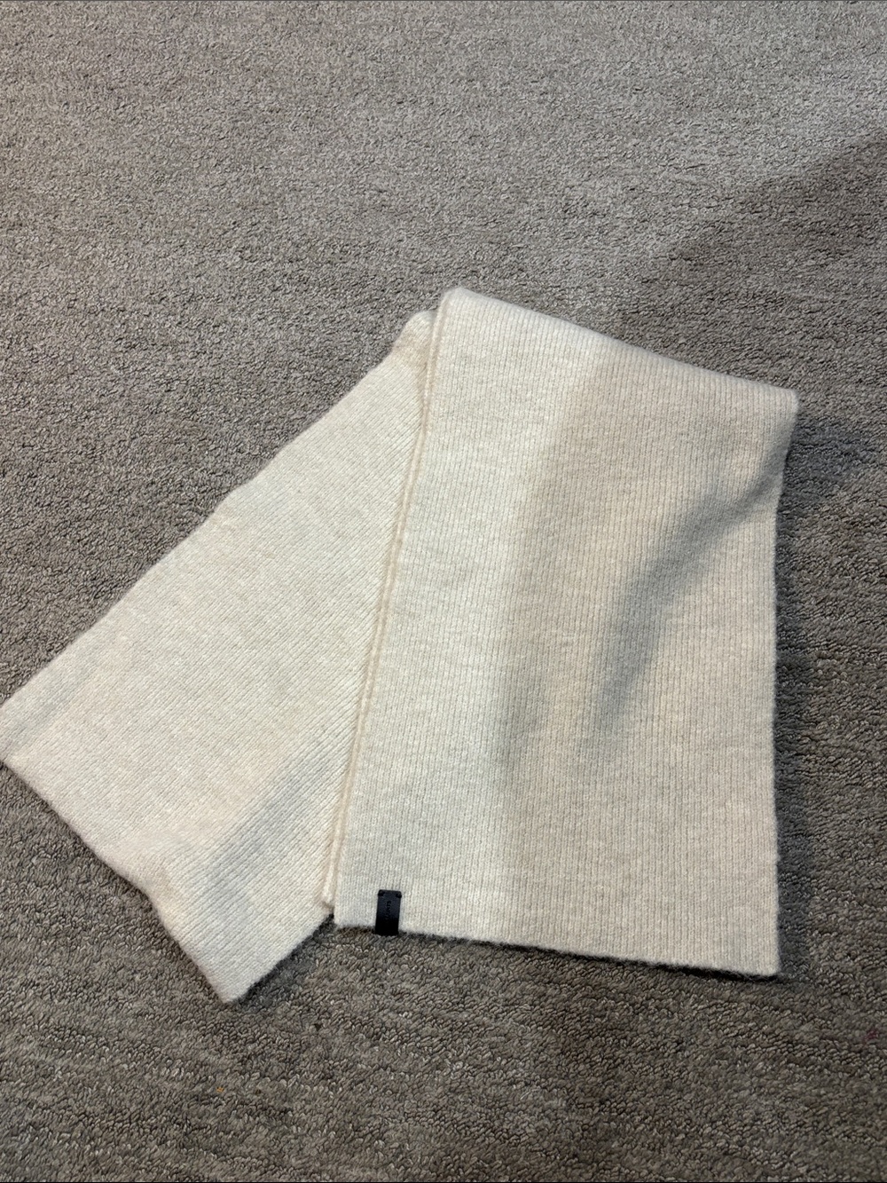 All Saints Cream Knit Scarf